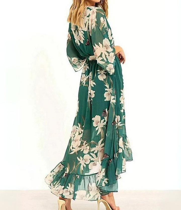 Tilly Printed V-Neck Dress