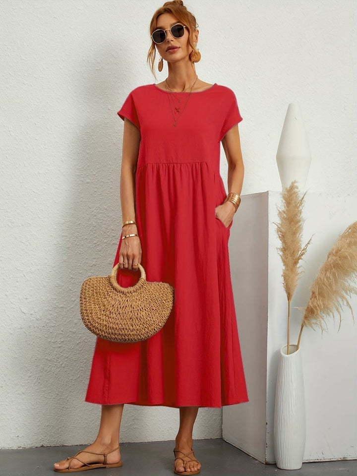 Kimber - Casual O-Neck Midi Dress