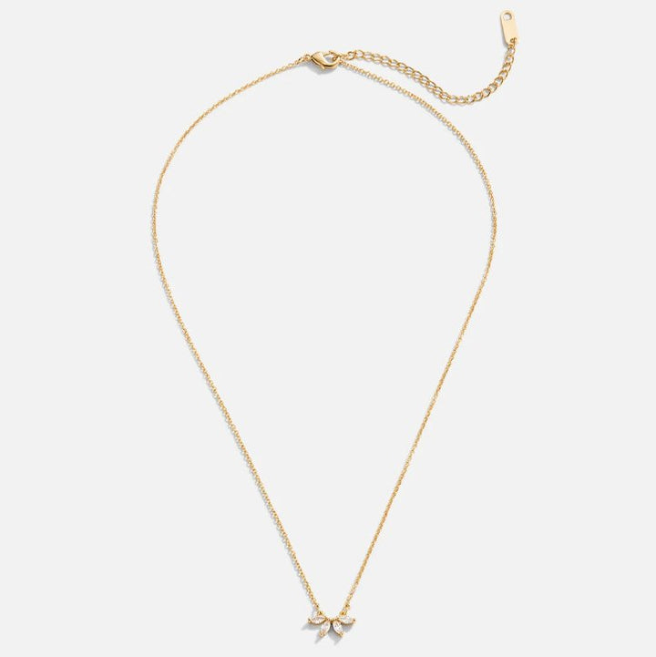 Luna Crystal Leaf Necklace