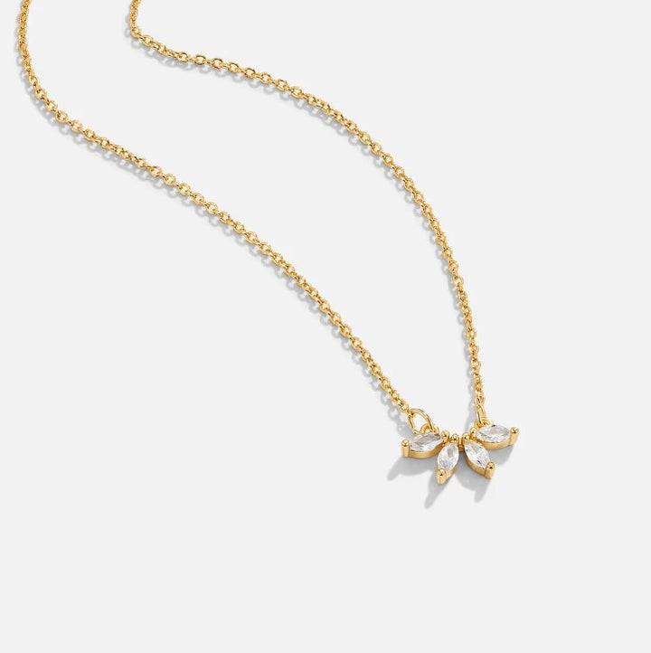 Luna Crystal Leaf Necklace